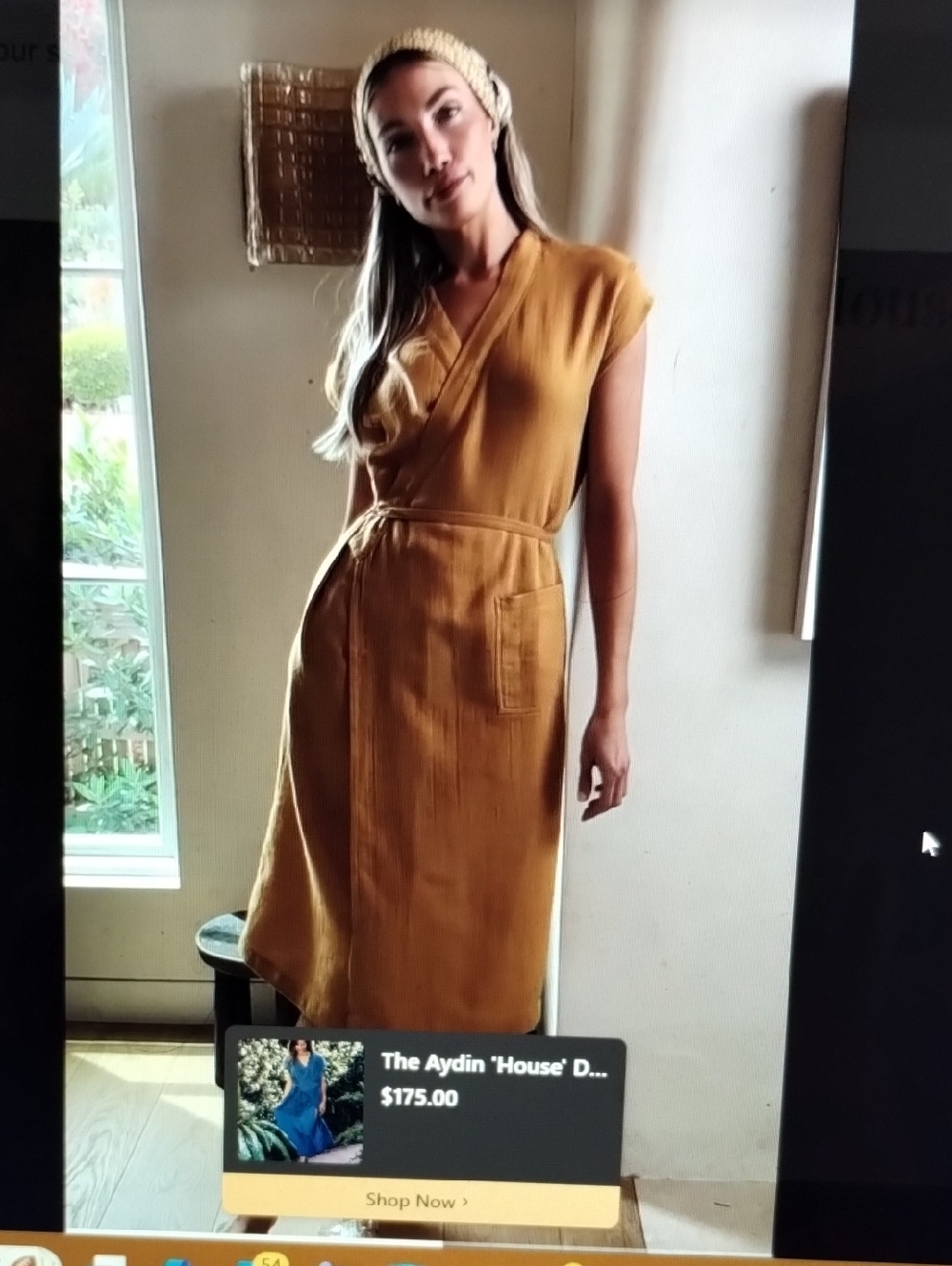 Oddbird NWT Audin House Wrap Dress Turkish Cotton M Marigold